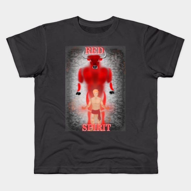 RED SPIRIT Kids T-Shirt by Zealjagan